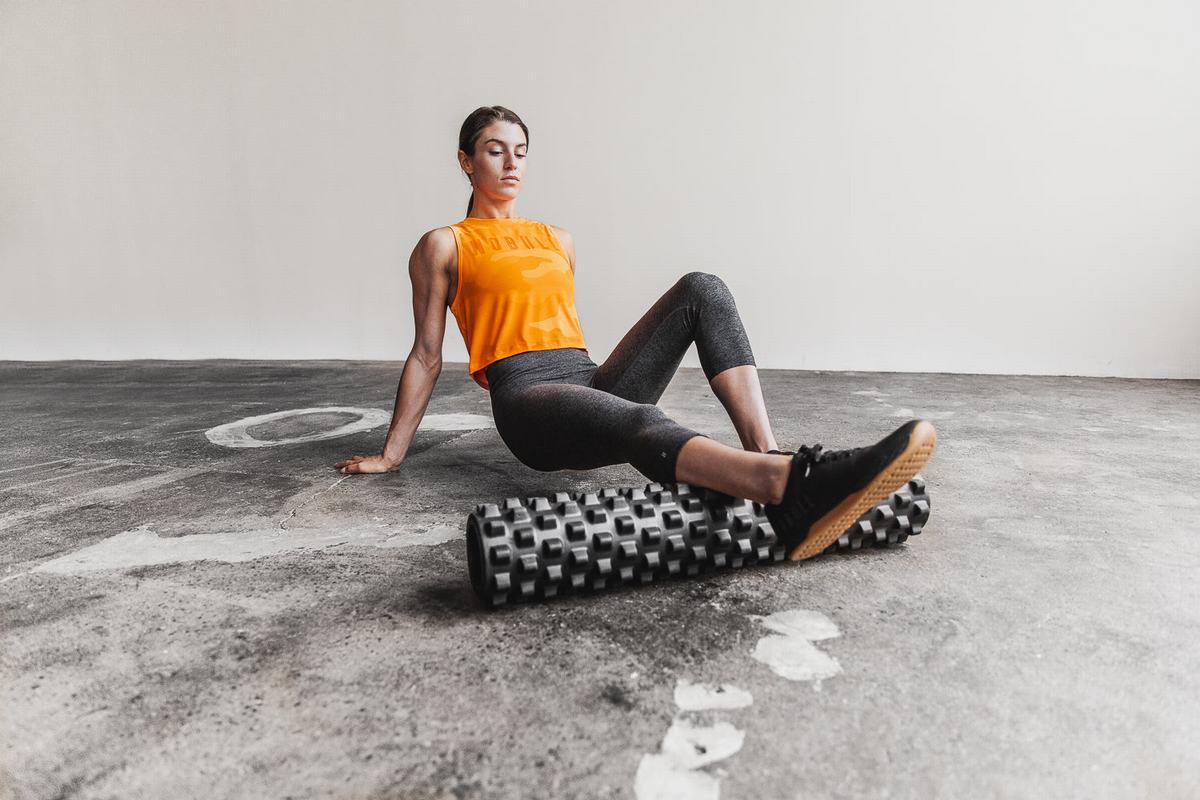 Nobull Muscle Neon Women's Tank Tops Orange Camo | Australia (BR9401)
